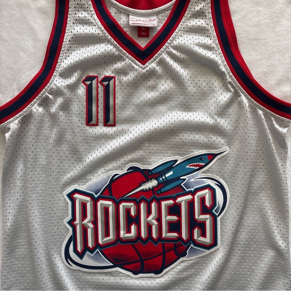 Vintage Mens Mitchell & Ness NBA Large Swingman Jersey Rockets 02-03 Yao Ming